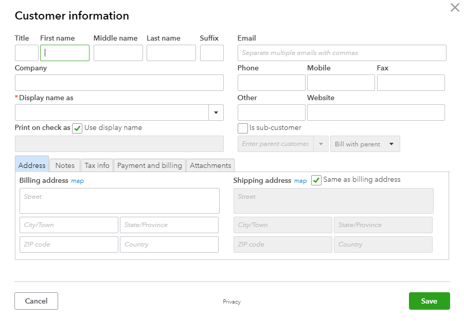 New Customers QuickBooks Online