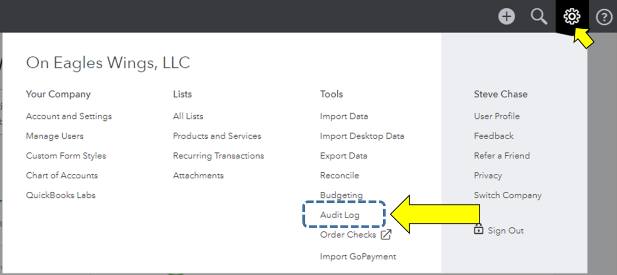 how to view audit log in quickbooks desktop