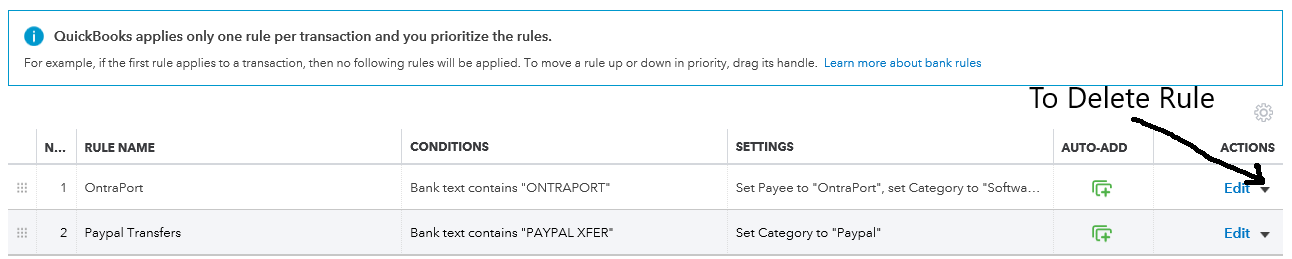 delete rule qbo