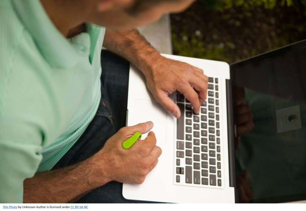 man using computer