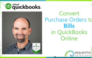 how to convert purchase orders to bills in quickbooks online
