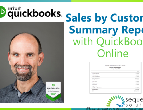 Sales by Customer Summary Report in Quickbooks Online