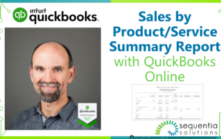 sales by product service summary in QuickBooks Online