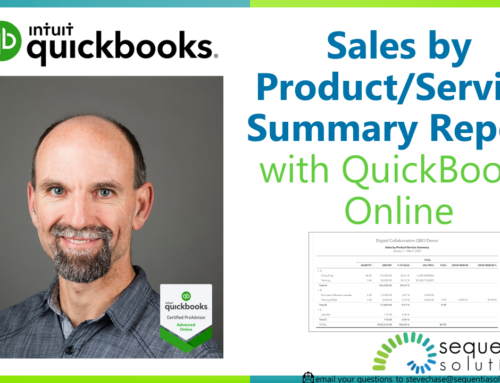Sales by Product and Services Summary Report in QuickBooks Online