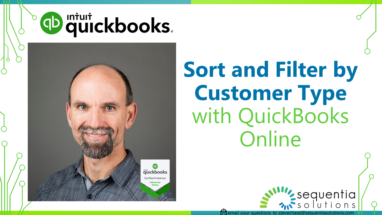 sort and filter by customer type with quickbooks online