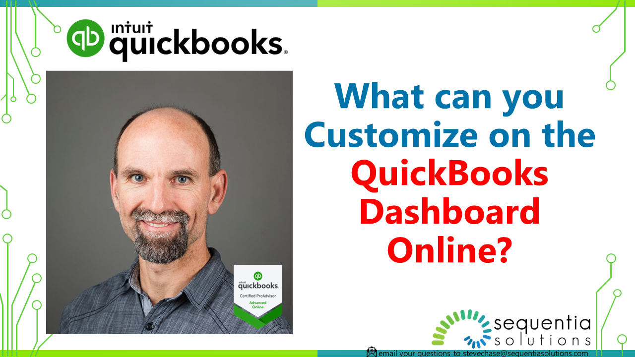 what can you customize on the quickbooks dashboard online